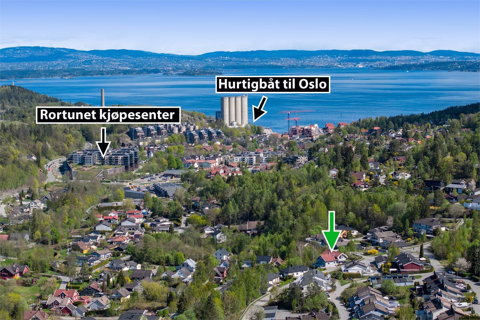 Boligen ligger meget barnevennlig til i blindvei, har flott utsikt og gode solforhold. Det er gangavstand til alt du måtte trenge i hverdagen. Foto: Stener Widnes
