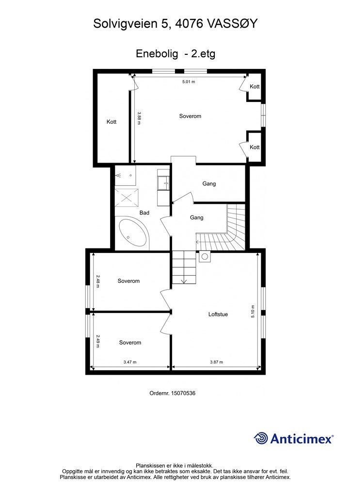 Plantegning - 2. etasje