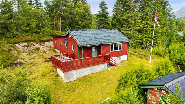 Hytta ligger i et område som byr på flotte naturopplevelser året rundt