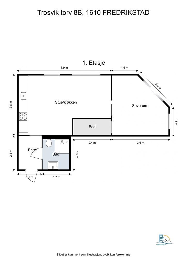 Planskissen er veiledende.