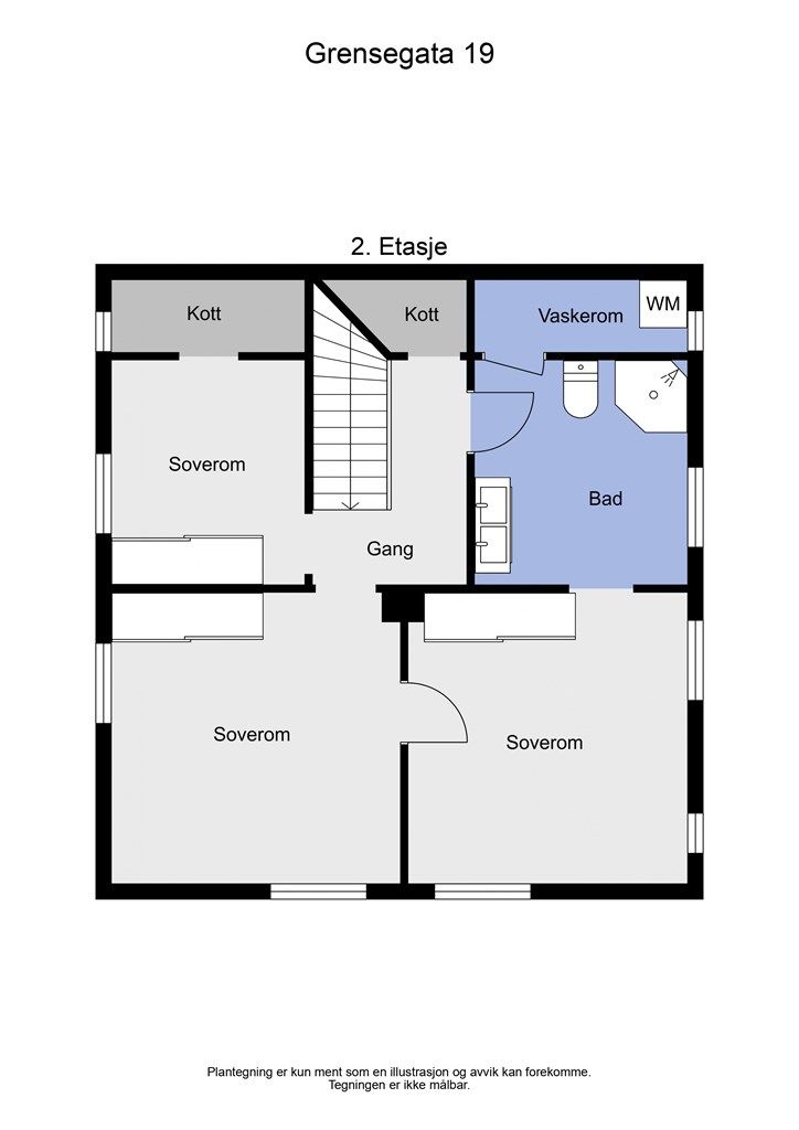 2 D plantegning 2. etasje