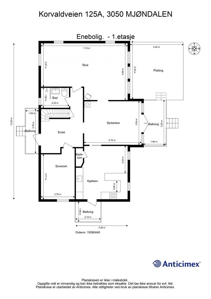 Plantegning - 1. etasje.