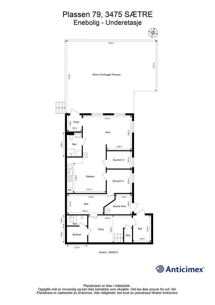 Plantegning underetasje 