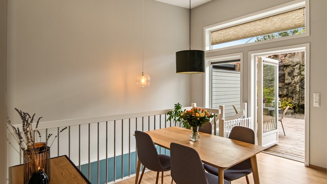 Her er det enkelt å bevege seg ut og inn på de fine dagene i sommerhalvåret.