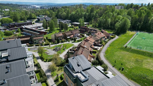 Rolig og barnevennlig boligområde på Emma Hjorth, like utenfor Sandvika
