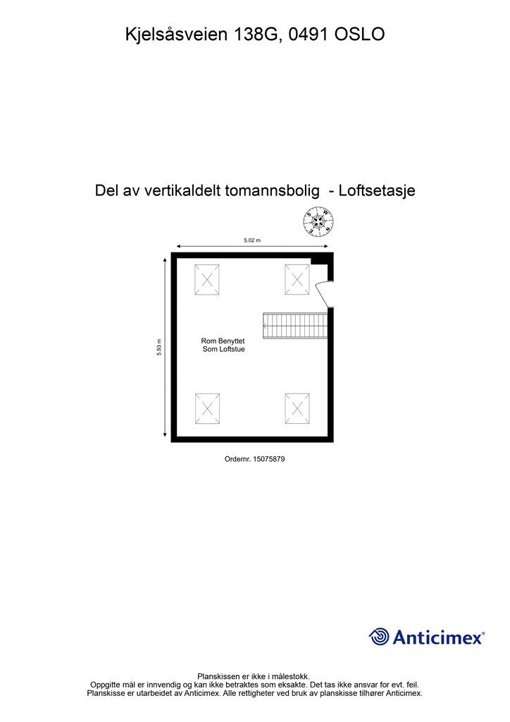 Plantegning loftsetasje