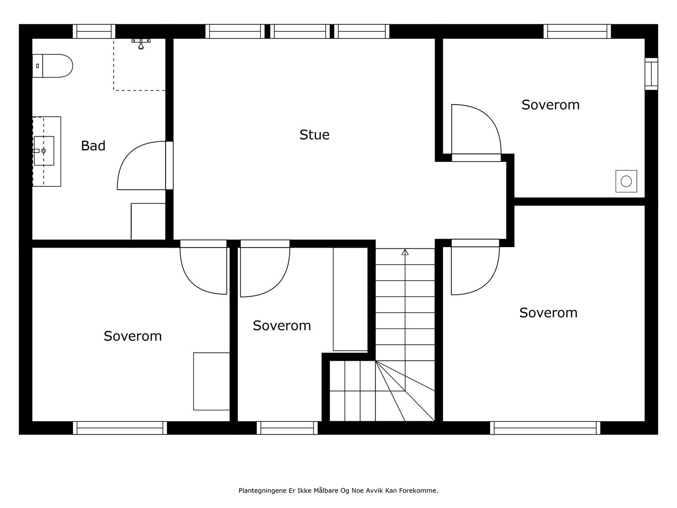 Plantegning andre etasje. 
