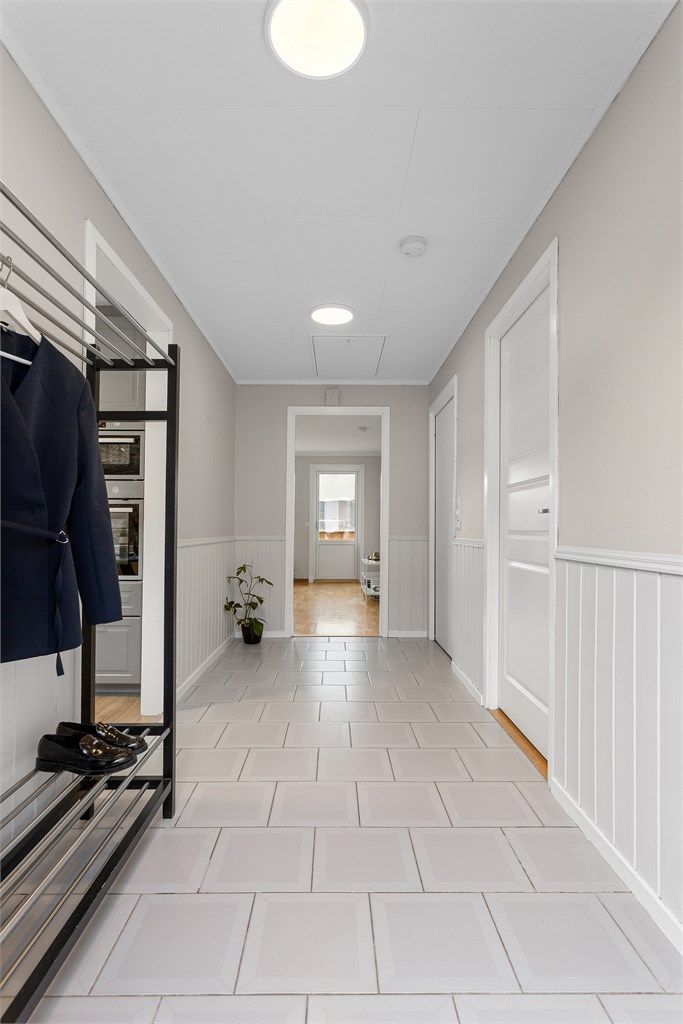 Adkomst via til kaldtloft via takluke og stige i gangen