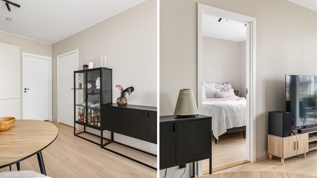 Soverommet er tilgjengelig rett fra stuen.