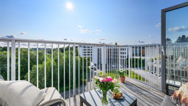 De beste solforhold fra formiddag til sent på kveld.