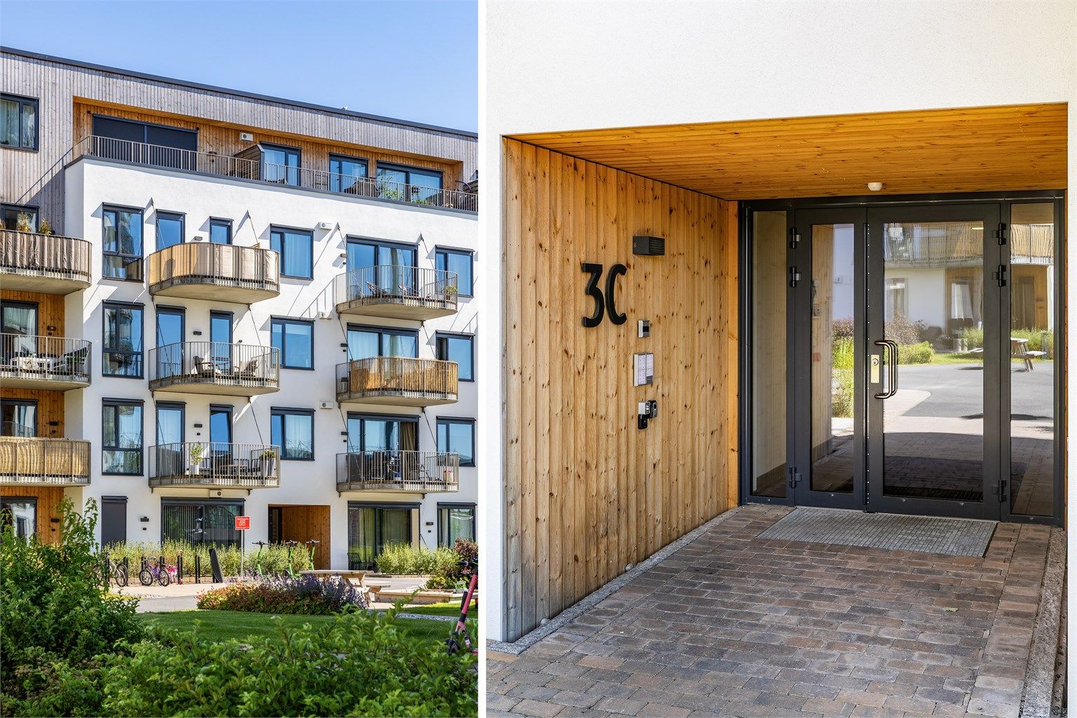 Det er meget enkel adkomst til leiligheten med heis fra og til hovedinngangen.