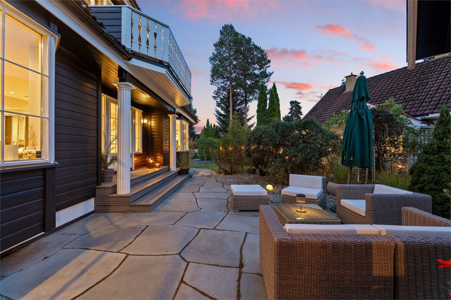 Et hyggelig utemiljø.