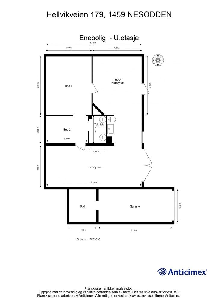  Plantegning U-etasje.