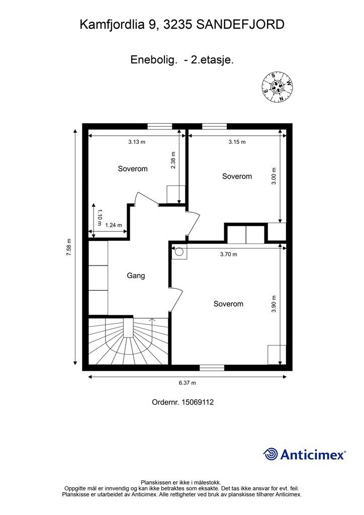 Plantegning 2.etasje.