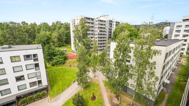 Grønne og velstelte fellesområder skaper en hyggelig ramme rundt hverdagen.