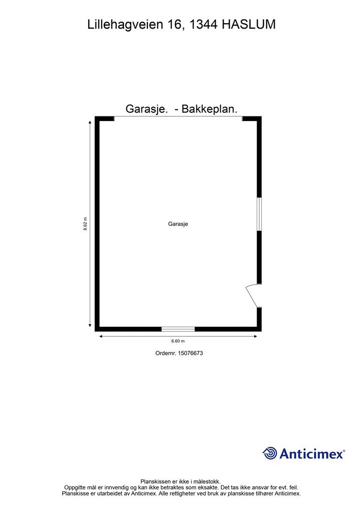 Plantegning - Garasje