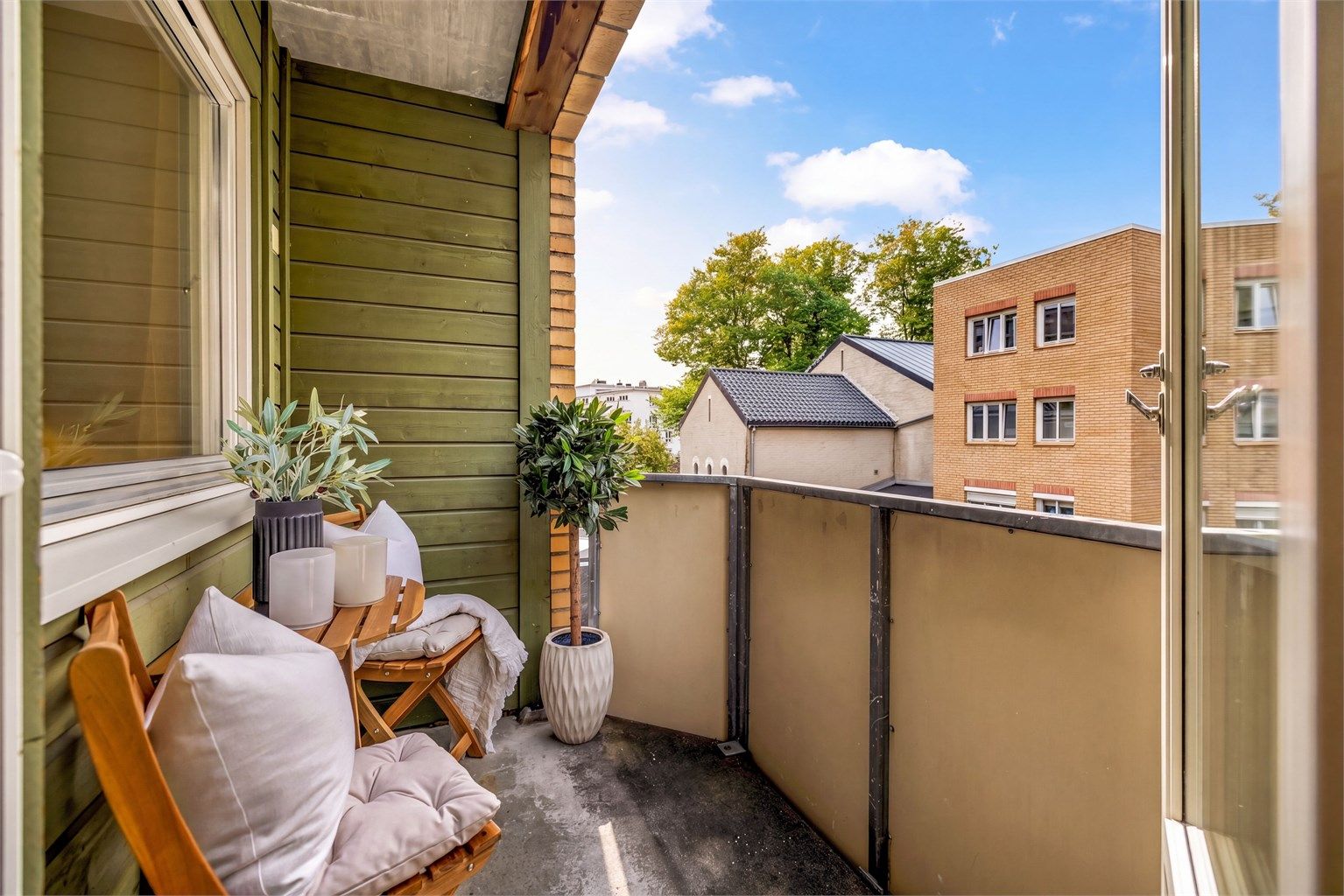 Her bor du luftig til i 3. etasje. med tilgang til egen balkong og felles takterrasse. Foto Bjørnar Solberg.