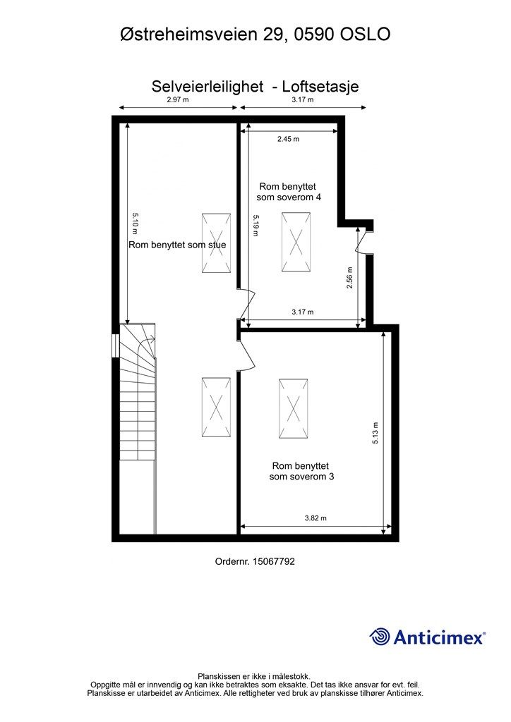 Plantegning - loftsetasje