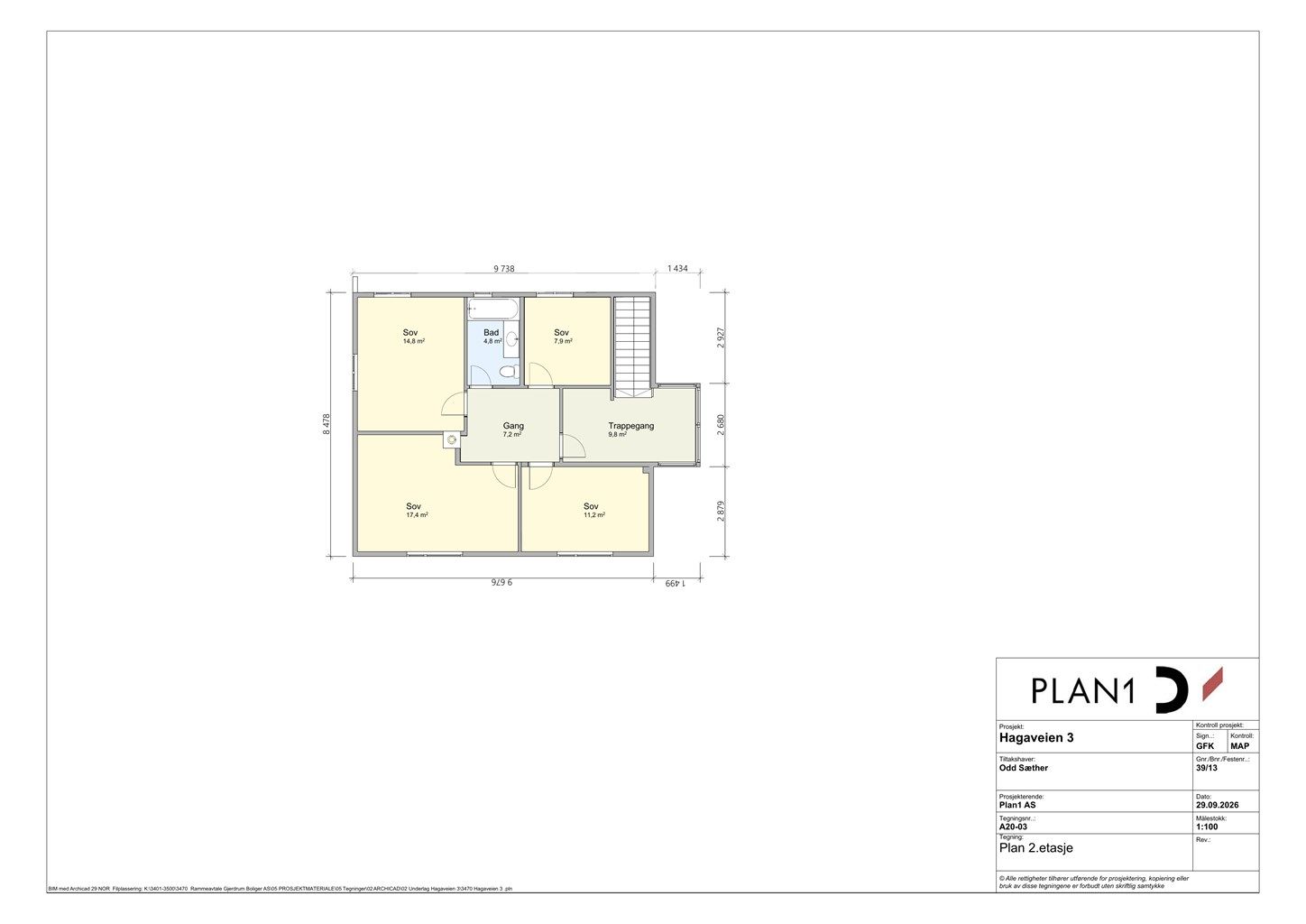 Plantegning - 2. etasje