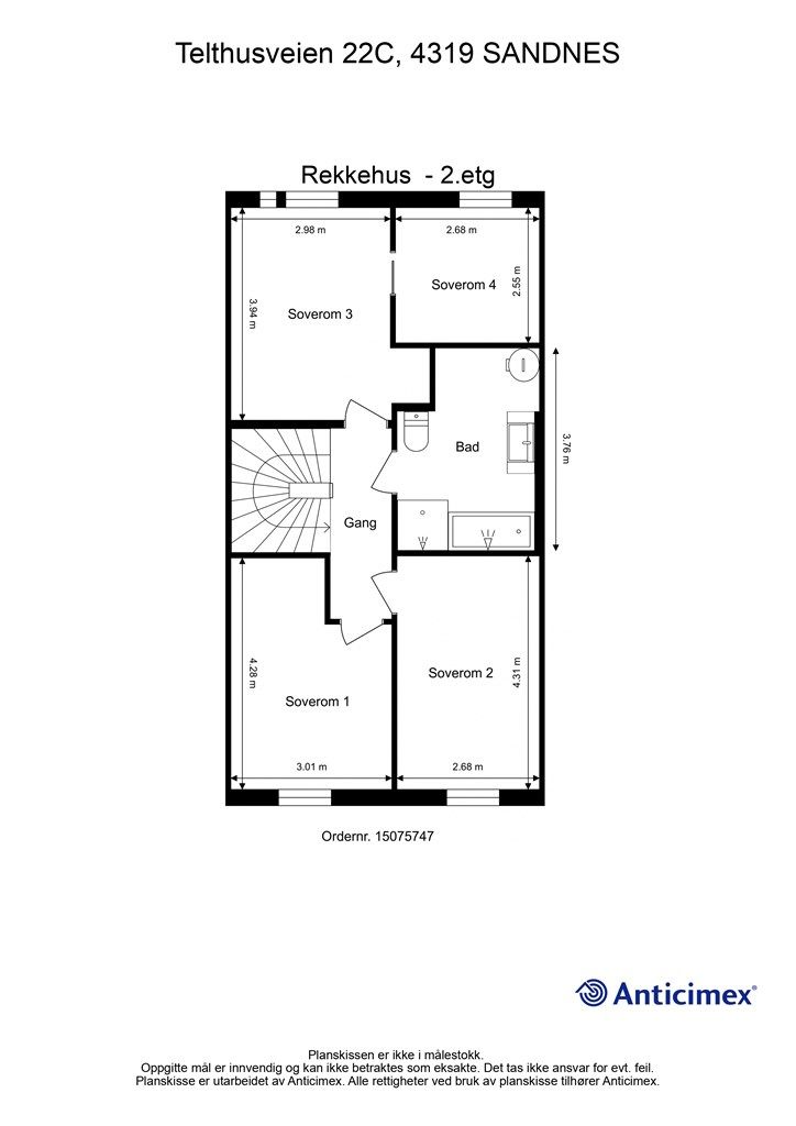 Plantegning-2 etasje. 