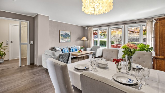 Utgang fra stue til vestvendt platting