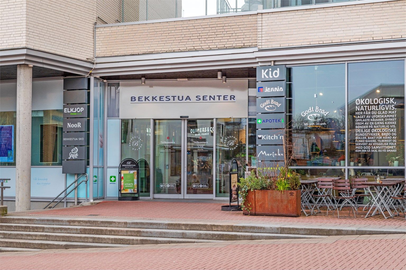 Gangavstand til Bekkestua senter