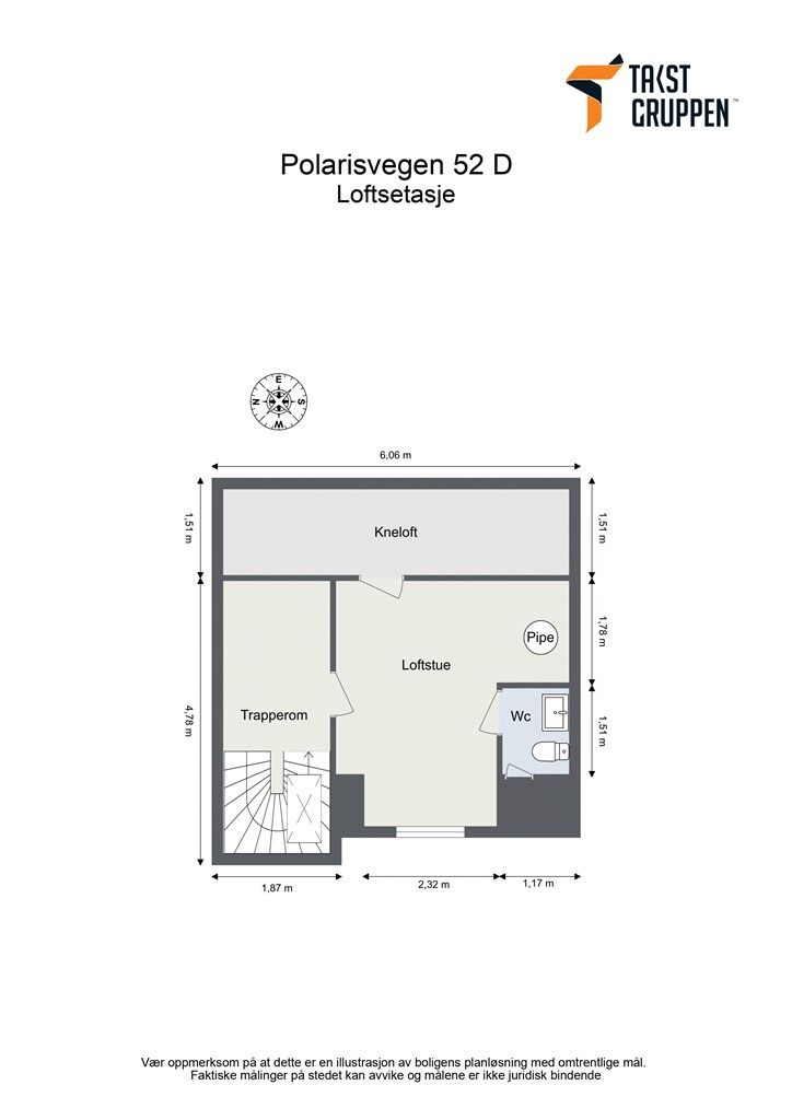 Plantegning - Loftsetasje.