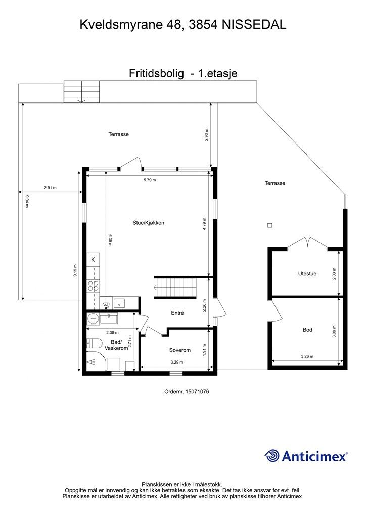 Plantegning 1. etasje.