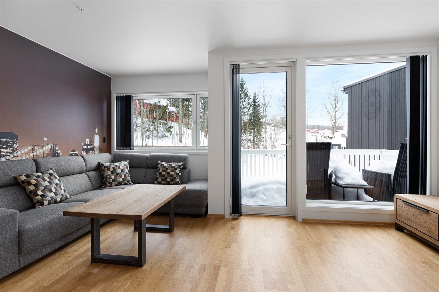 Stue med bra planløsning.