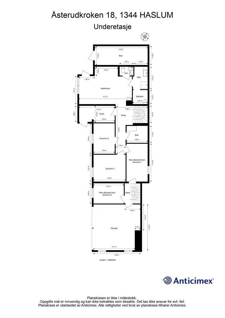 Plantegning underetasje