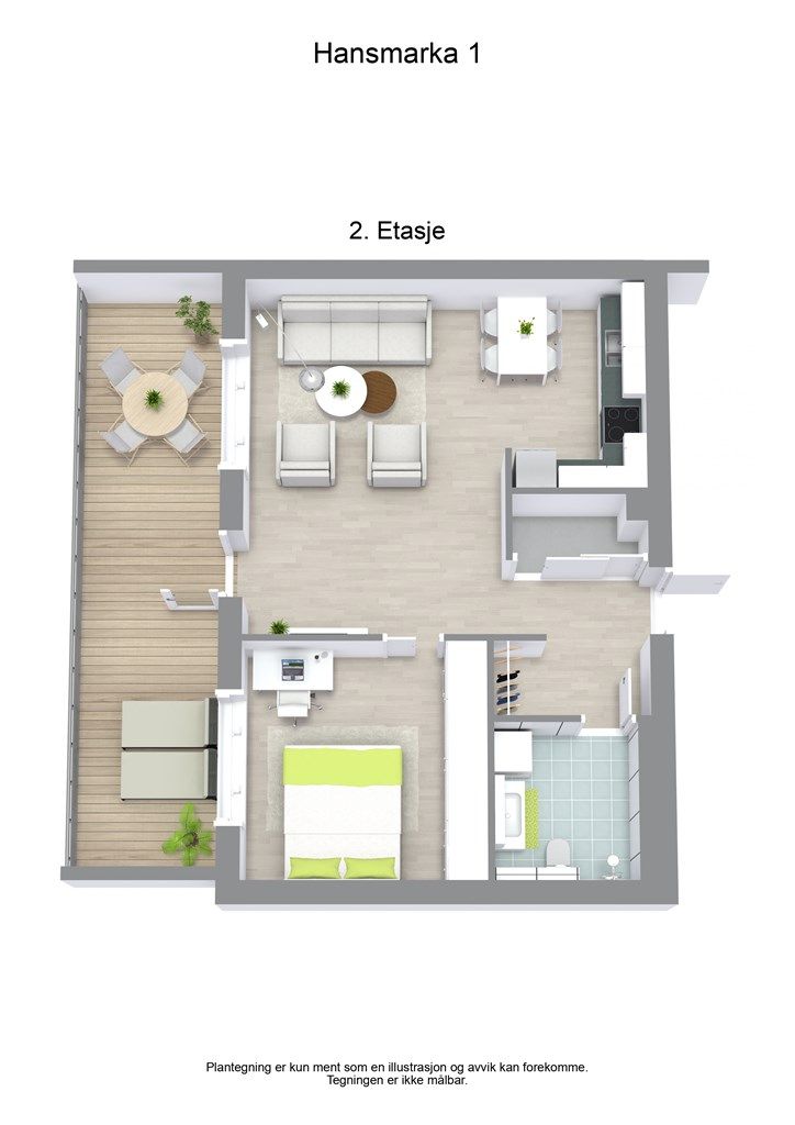 3 D plantegning
