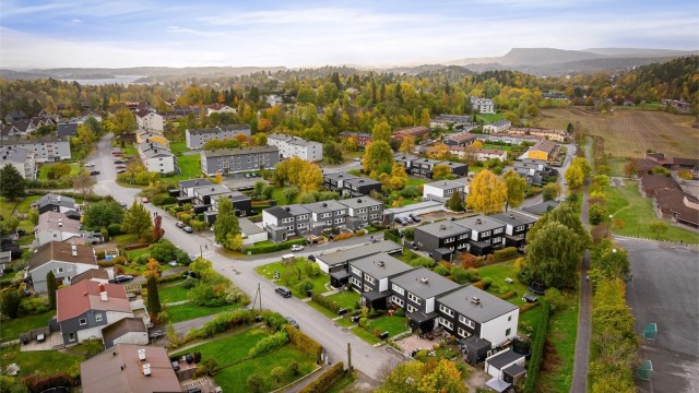 Rolige og barnevennlige omgivelser i blindvei med kort gangavstand til Avløs T-banestasjon.