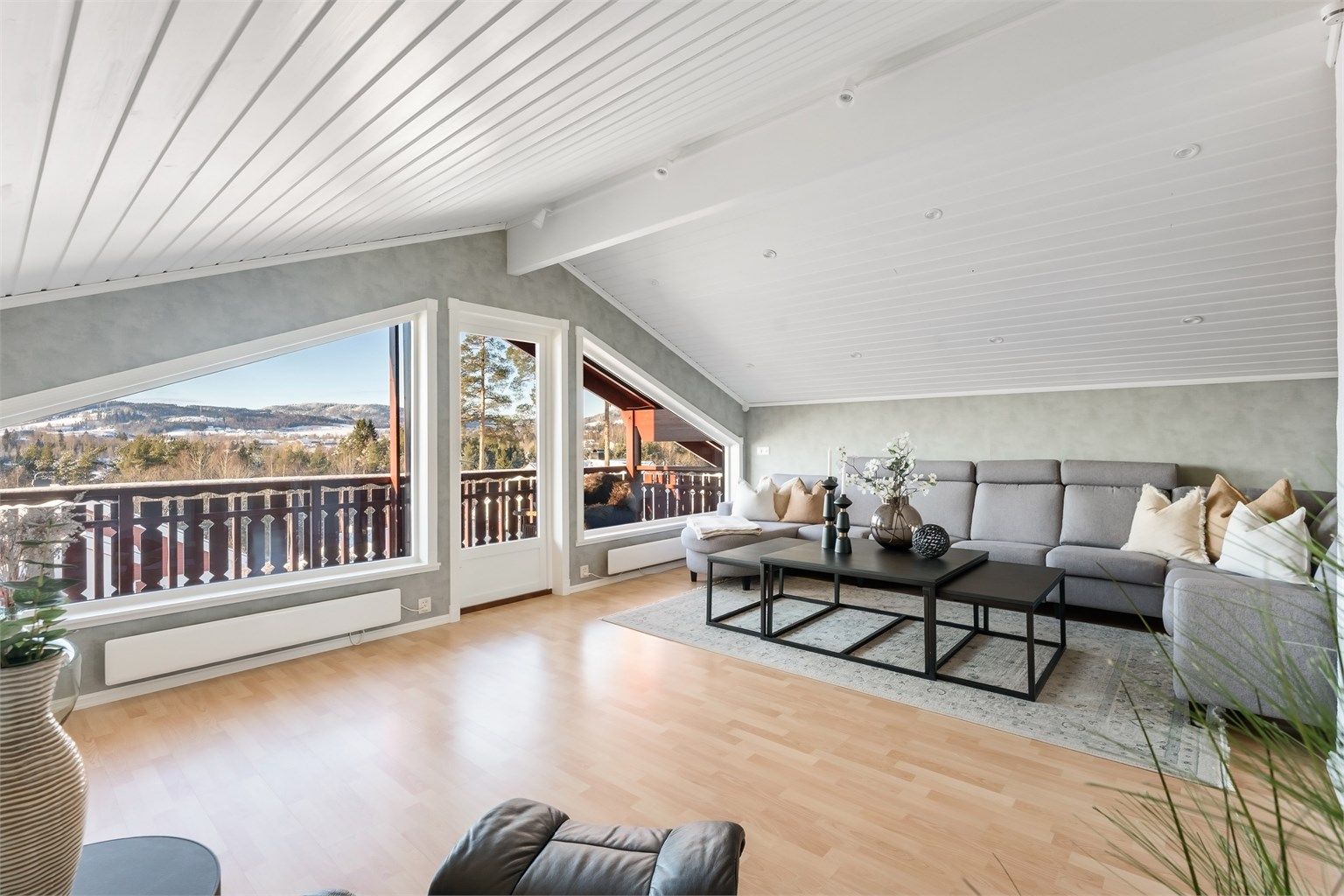 En fleksibel stue som kan innredes etter behov.