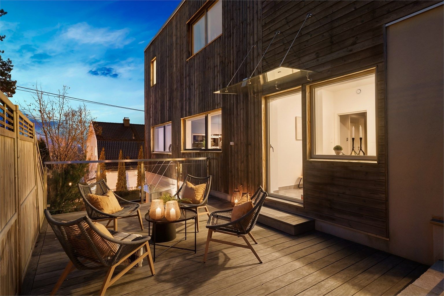 Nordøstvendt terrasse på 27 kvm