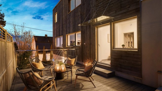 Nordøstvendt terrasse på 27 kvm