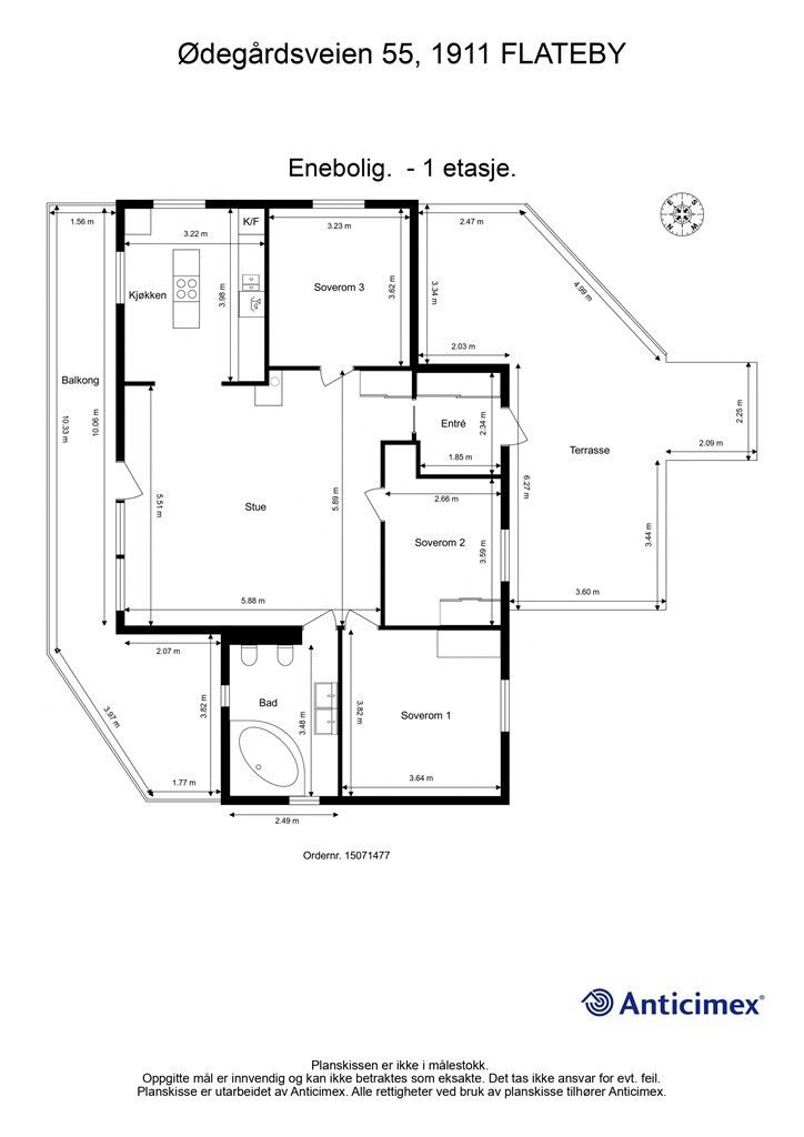 Plantegning - 1 etasje