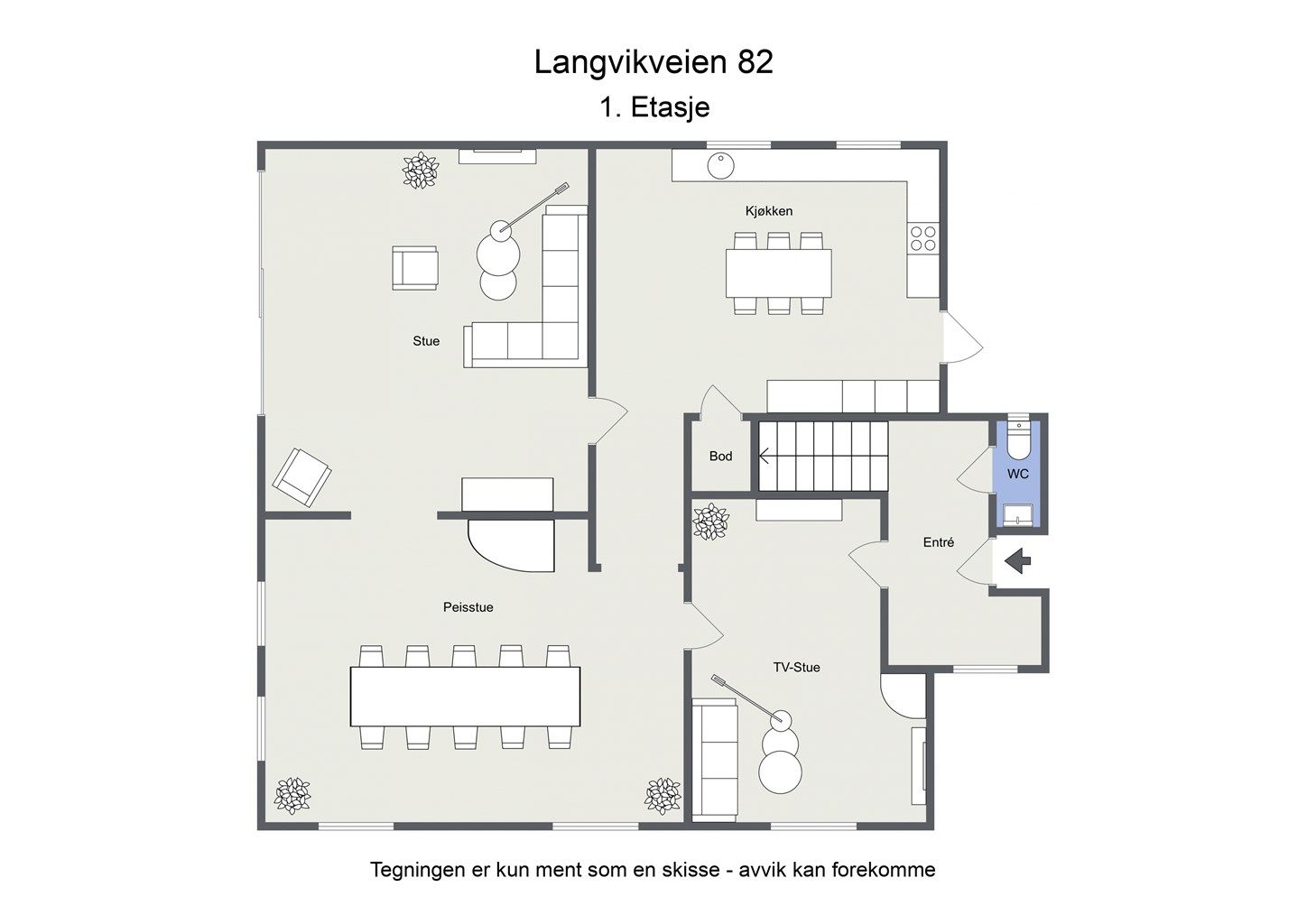 Planskisse 1. etasje.