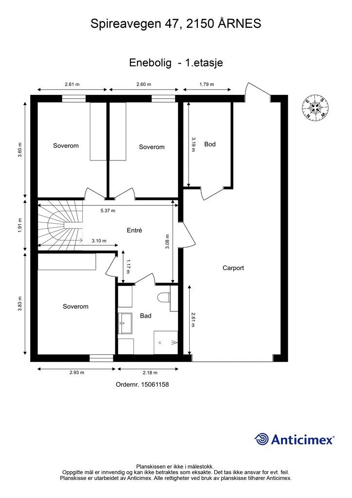 Plantegning 1. etasje.