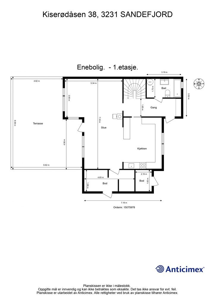 Plantegning - 1.etasje.