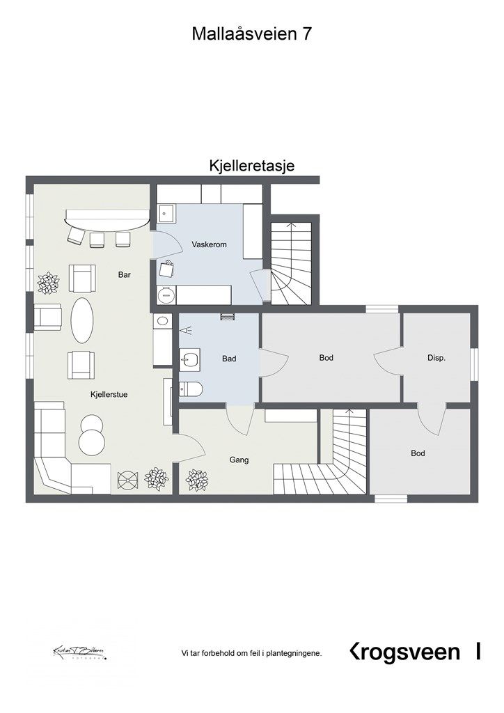 Planskisse kjelleretasje.