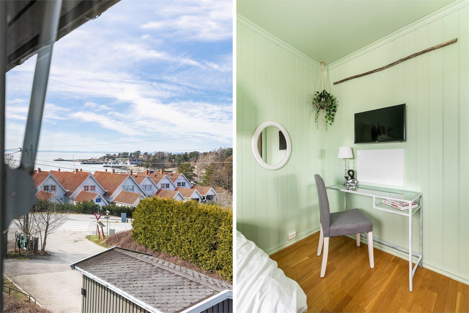 Flott sjøutsikt sees også fra soverom II.