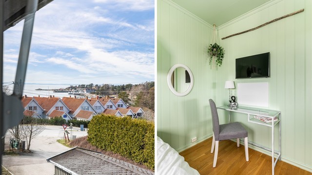 Flott sjøutsikt sees også fra soverom II.