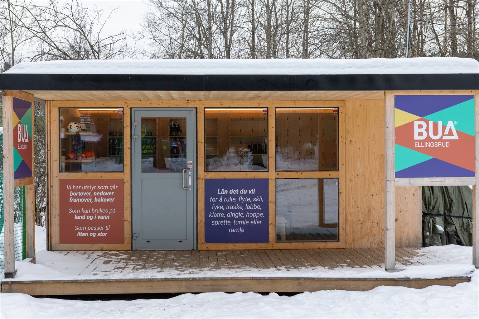 I Bua kan barn låne utstyr gratis til ulike aktiviteter. 