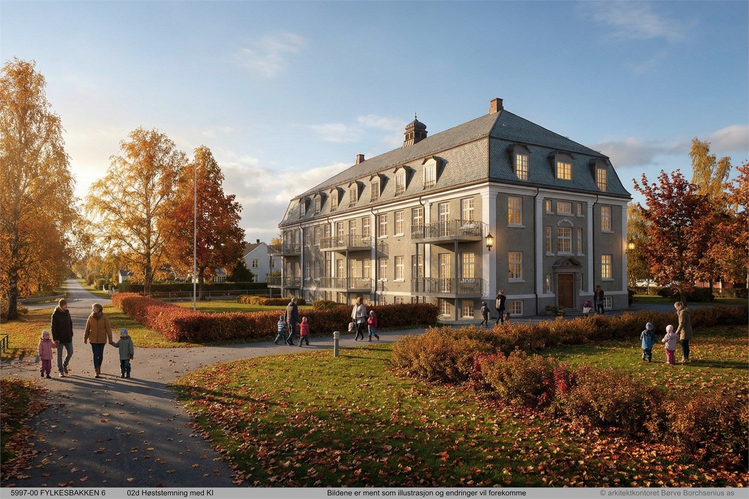 Velkommen til Fylkesbakken - En unik mulighet til å sikre deg leilighet i det tidligere Fylkeshuset. Illustrasjonsfoto - avvik vil kunne forekomme.