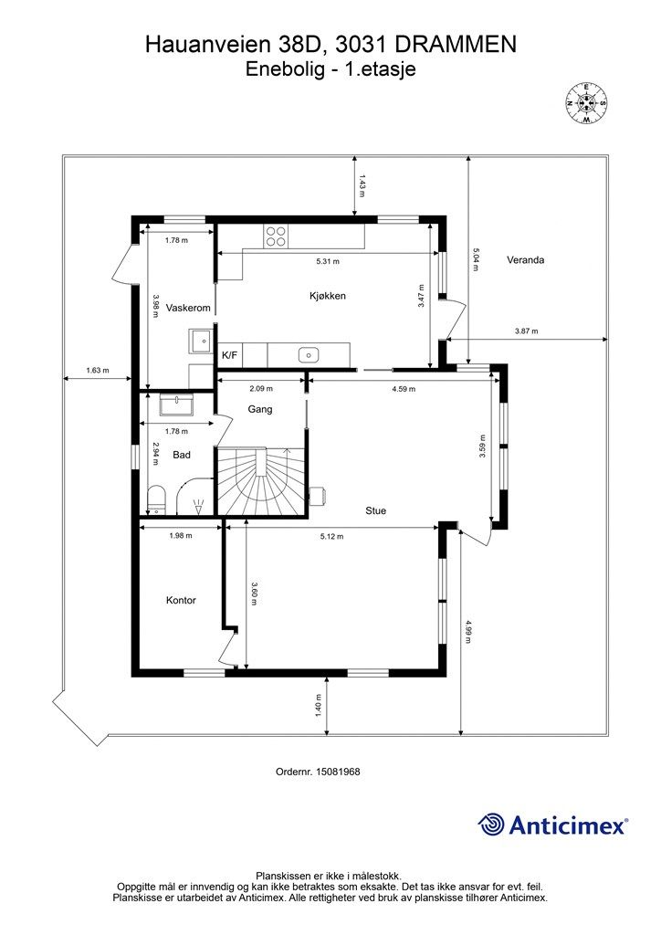 Plantegning - 1. etasje