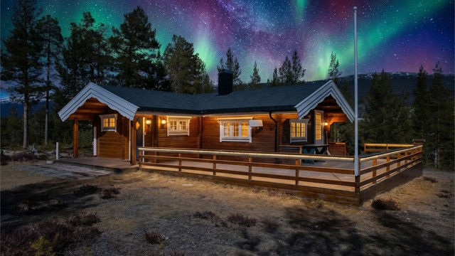 En stemningsfull hytte, klar for å skape nye minner