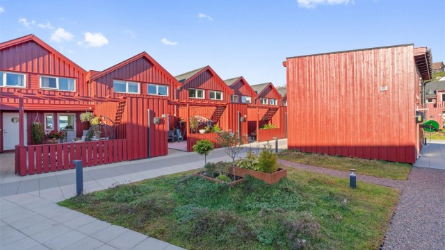 Riskakverven Borettslag har et skjermet og beplantet felles atrium.