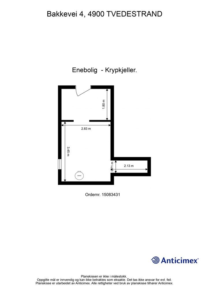Plantegning krypkjeller.