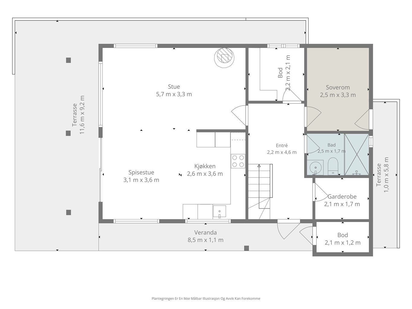 Plantegning 1. etg