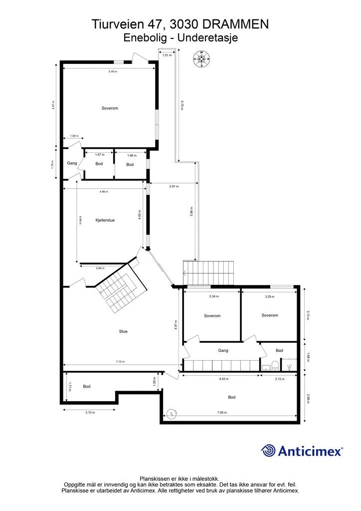 Plantegning - Underetasje